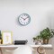 Clockswise Black Analog Clock – Silent, Non-Ticking for Wall, Office Desk, Table and Shelf, Battery-Operated Perfect for Home Office, Farmhouse Kitchen Decor, Bathroom, School and Bedroom Decor